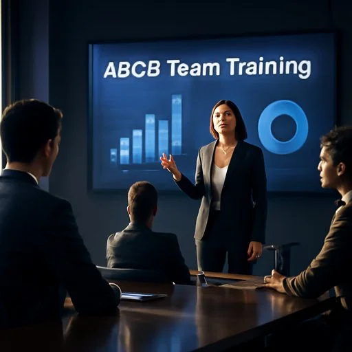 ABC8 team training room scene